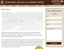 Tablet Screenshot of diamondhardscapesllc.com
